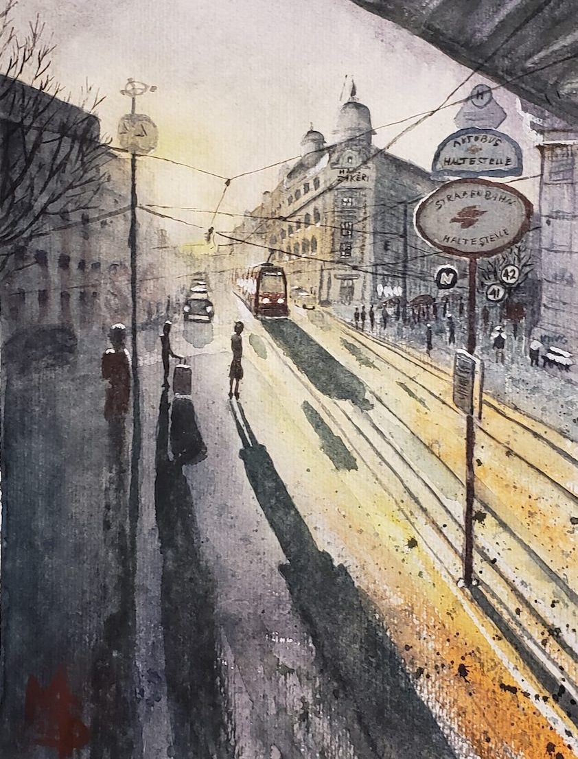 Wahringerstrasse in Vienna, U6 station subway